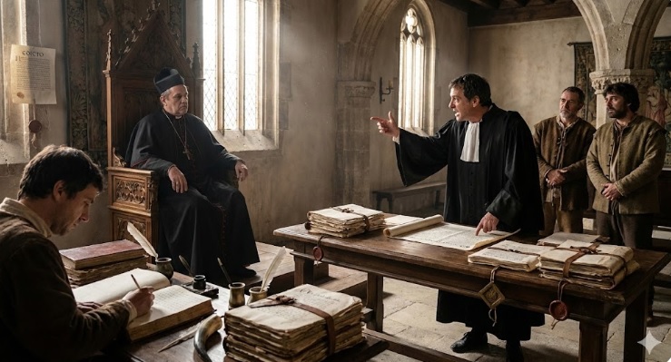 Recreación virtual del juicio en la Seo de Zaragoza