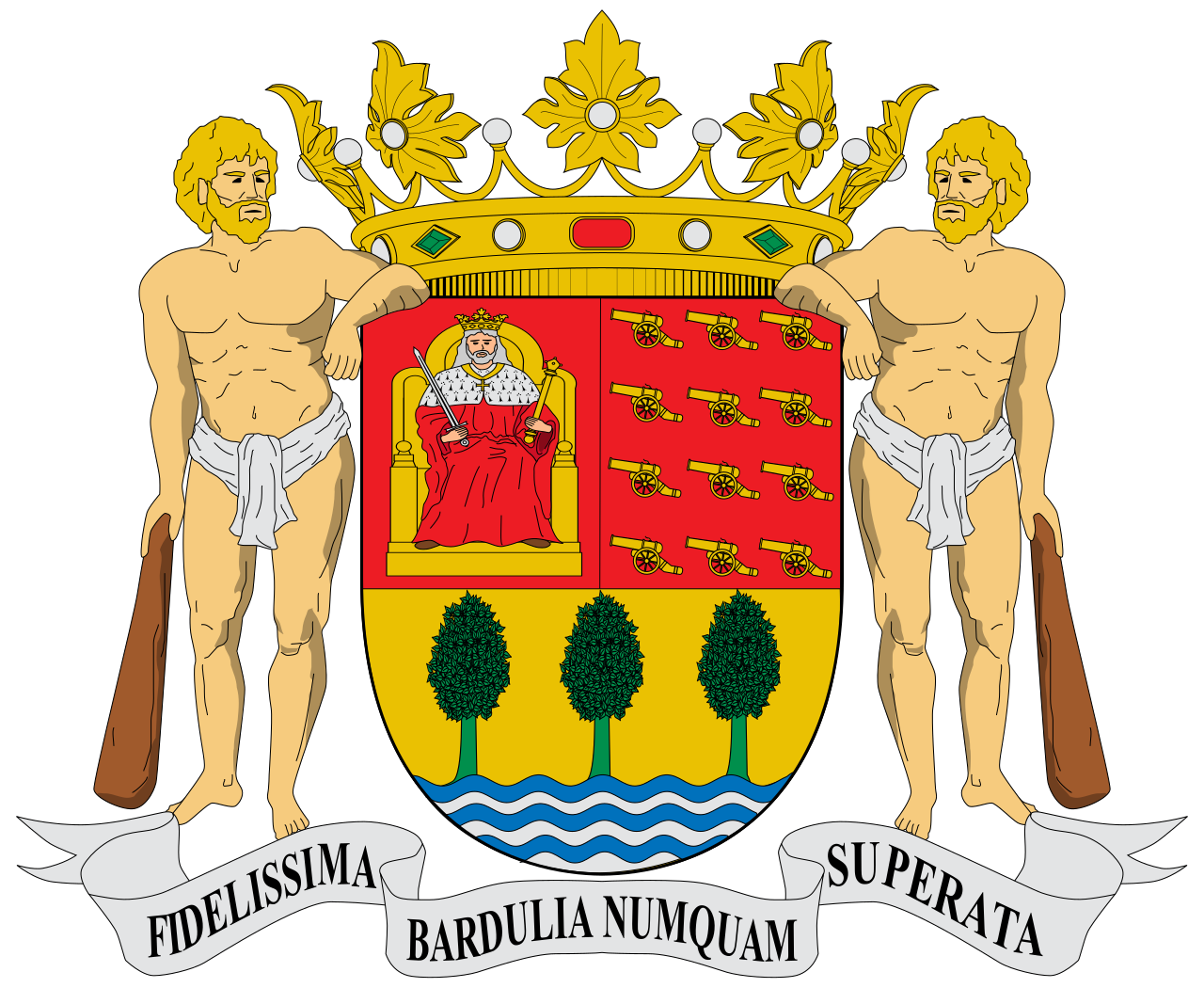 Escudo Gipuzkoa con cañones